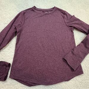 Zella Purple Fitted Long Sleeve T-Shirt
